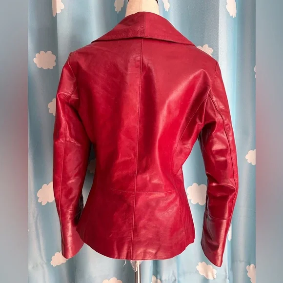 Sticks and Stones red leather jacket - Picture 5 of 5